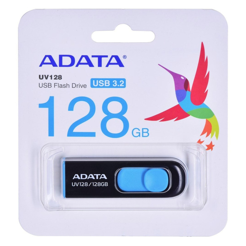 MEMORIA FLASH ADATA UV128 128GB USB3.0 NEGRO/AZUL