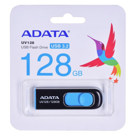 MEMORIA FLASH ADATA UV128 128GB USB3.0 NEGRO/AZUL