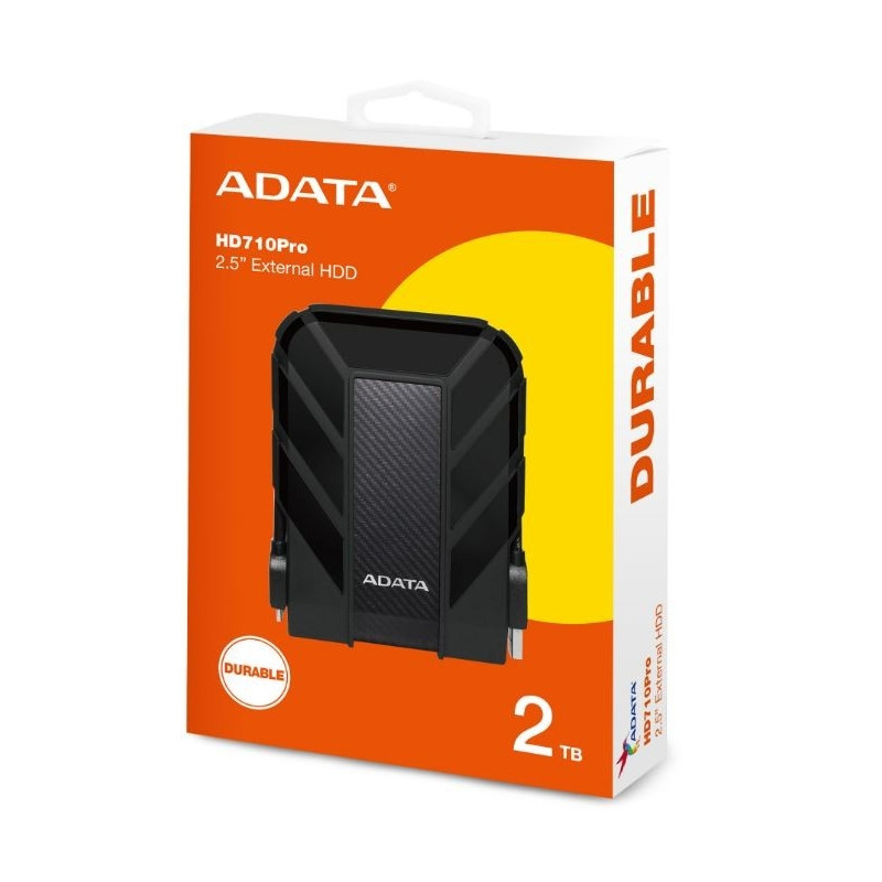 DISCO DURO EX 2TB ADATA 2.5 USB 3.1 HD710 NEGRO CONTRA  AGUA