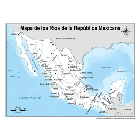 Descarga Mapa Ríos de México