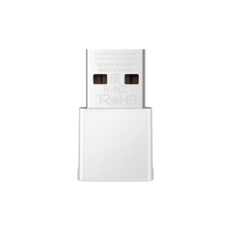 ADAPTADOR INALAMBRICO NANO MA30N AC1300 MERCUSYS 2.4GHZ 5GHZ