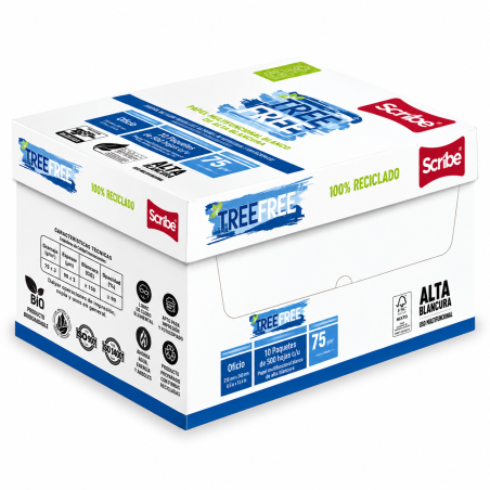 BOND BLANCO SCRIBE TREE FREE 21.5X34 OFICIO C/500 C/10 2744