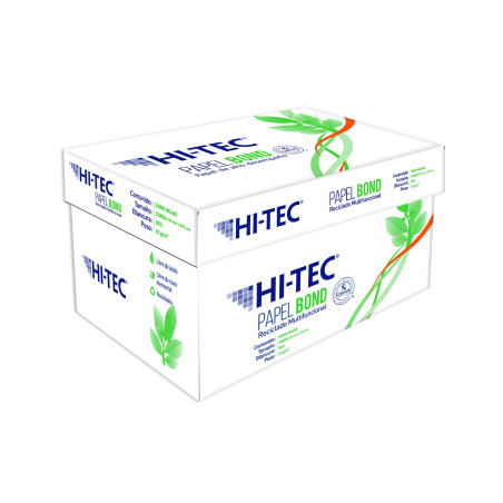 CAJA DE HOJAS C/5000 BOND BLANCO HI-TEC CARTA 96% BCO 26007