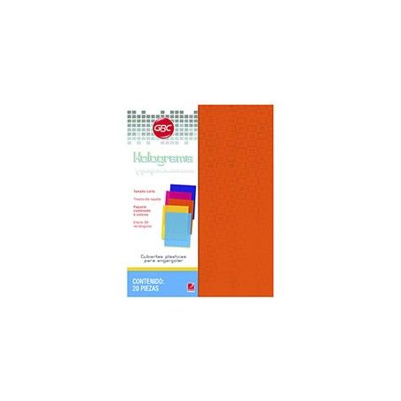 CUBIERTA GBC HOLOGRAMA CARTA TRAN SURT COL  P4121  011689
