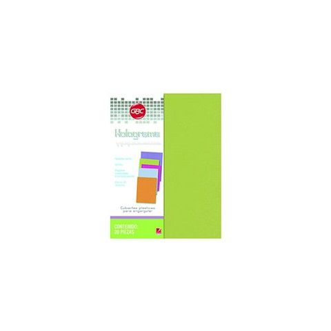 CUBIERTA GBC HOLOGRAMA CARTA SOLIDAS SURT COL. P4118  011688