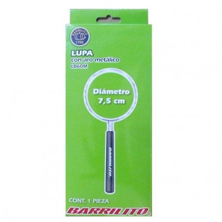 LUPA CON ARO METALICO BARRILITO LB-60M 7.5CMS DIAM 193910