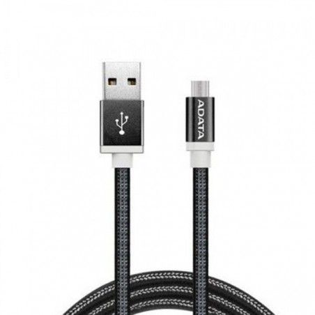 CABLE ADATA MICRO USB DE 100CM Y 2.4A NEGRO (AMUCAL-100CMK)