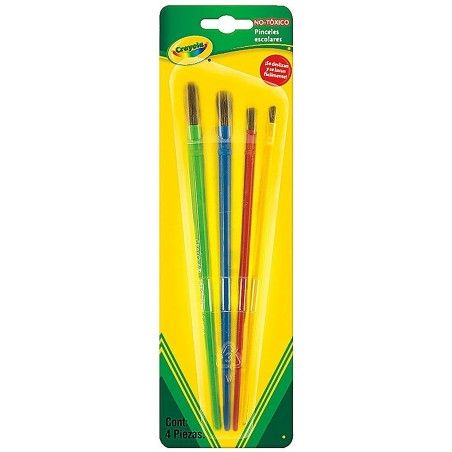 PINCEL ESCOLAR CRAYOLA 05-3515 BL/4 54403