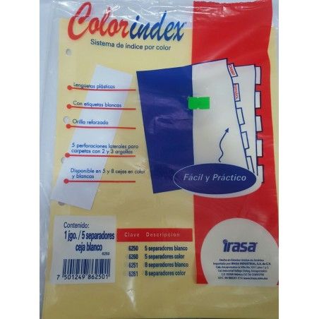 INDICE SEP 5 DIV COLORINDEX IN6250 CEJA CLARA CARTA 14262