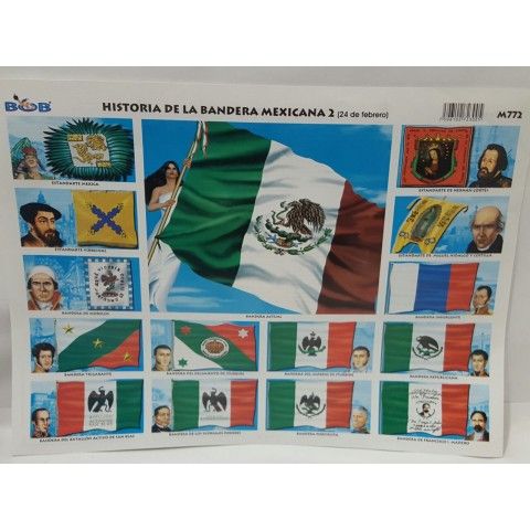 HISTORIA DE LA BANDERA MEXICANA M772