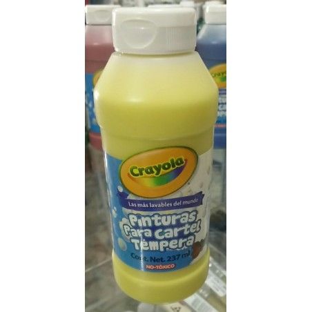 PINTURA TEMPERA CRAYOLA 5420080034 AMARILLO 237ML LAV. 88854