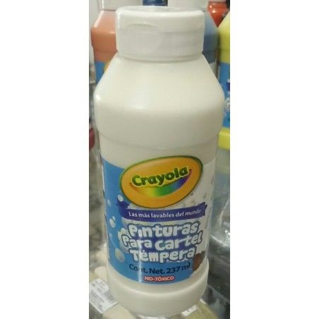 PINTURA TEMPERA CRAYOLA 5420080053 BLANCO 237ML LAVAB. 88860