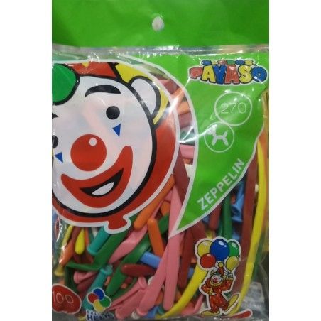 GLOBO FIGURAS PAYASO ZEPELLIN 270 C/100 BOLSA 058010