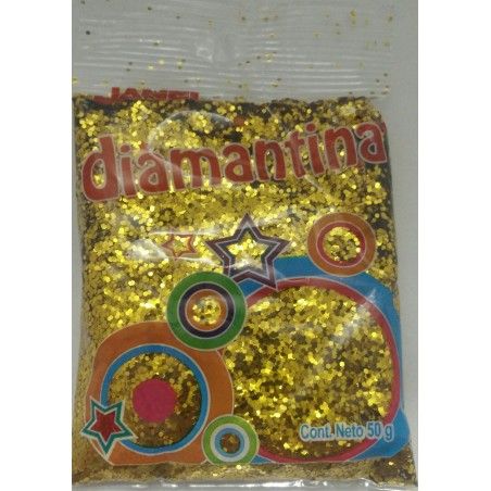 DIAMANTINA 50 GR JANEL HEXAGONAL HC40 ORO BOLSA 069130