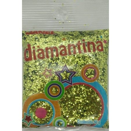 DIAMANTINA 50 GR JANEL HEXAGONAL HC40 VERD LIMO BOLSA 069130