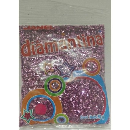 DIAMANTINA 50 GR JANEL HEXAGONAL HC40 SALMON BOLSA 069130