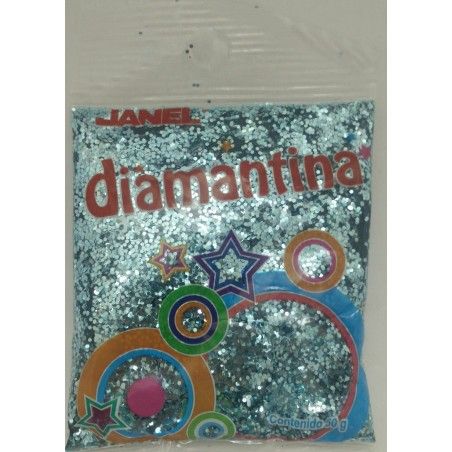 DIAMANTINA 50 GR JANEL HEXAGONAL HC40 AZUL CIEL BOLSA 069130