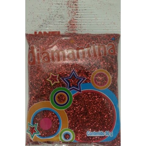 DIAMANTINA ROJO 50GR GRANO FINO JANEL BOLSA  69127