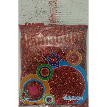 DIAMANTINA ROJO 50GR GRANO FINO JANEL BOLSA  69127