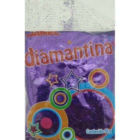 DIAMANTINA MORADA 50GR GRANO FINO JANEL BOLSA  69127