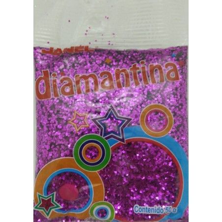 DIAMANTINA 50 GR JANEL HEXAGONAL HC40 SOLFERINO BOLSA 069130
