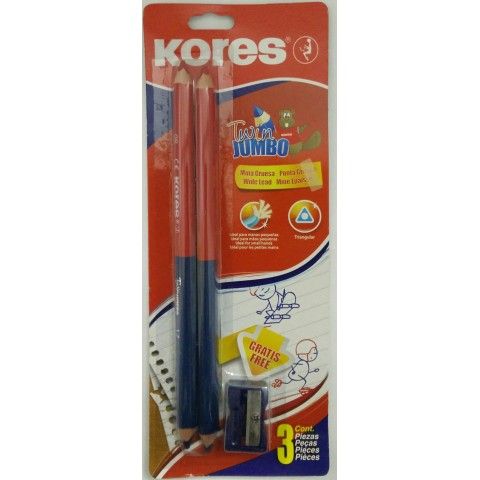 LAPIZ DE GRAFITO KORES COACH JUMBO BL/2 ENTRENADOR 134008