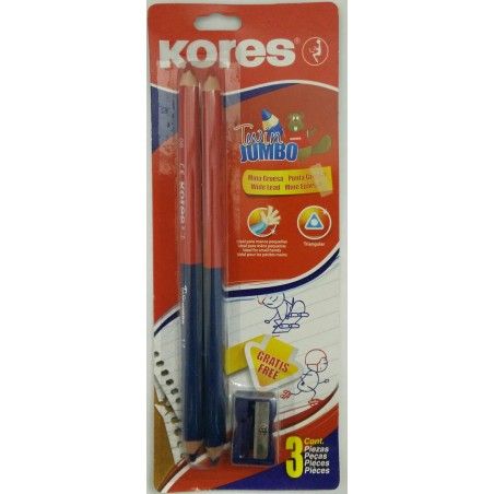 LAPIZ DE GRAFITO KORES COACH JUMBO BL/2 ENTRENADOR 134008