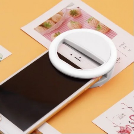 CLIP-ON RECARGABLE SELFIE ARO LUZ LED PARA CELULAR