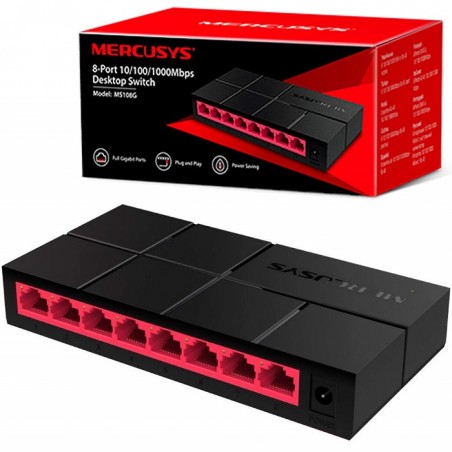 SWITCH MERCUSYS MS108G DE ESCRITORIO 8 PUERTOS GIGABIT