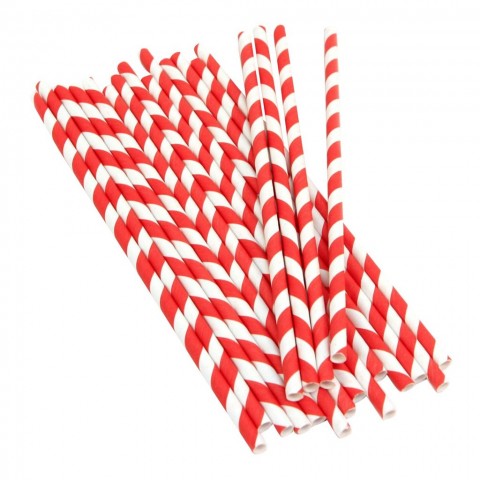POPOTES DE PAPEL ROJO PAQ C/12 137778