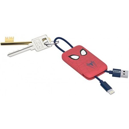 CABLE USB V2 A-MICRO B 22 CM CON LLAVERO MARVEL SPIDERMAN V8