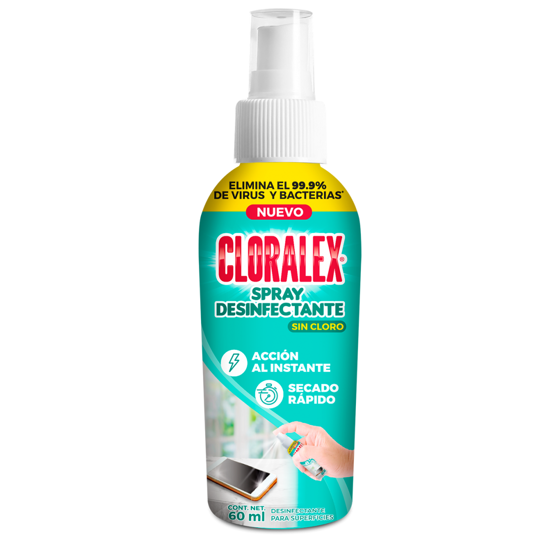DESINFECTANTE LIQUIDO CLORALEX 60 ML. 59615