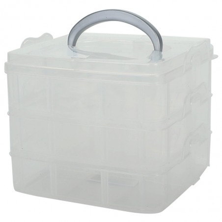 CAJA CON DIVISIONES 3 NIVELES 16CM FM 6147