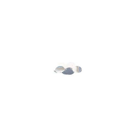 LENTEJUELAS FIGURAS METALICAS 78MM PLANO PLATA FM 4403