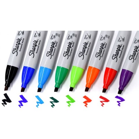 MARCADOR PERM.P/CINCEL SHARPIE CHISEL C/8 SURTIDO 113180