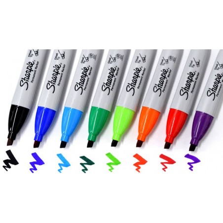 MARCADOR PERM.P/CINCEL SHARPIE CHISEL C/8 SURTIDO 113180