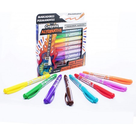 MARCADOR PERMANENTE CRAYOLA ALTERNATIVE C/8 133858