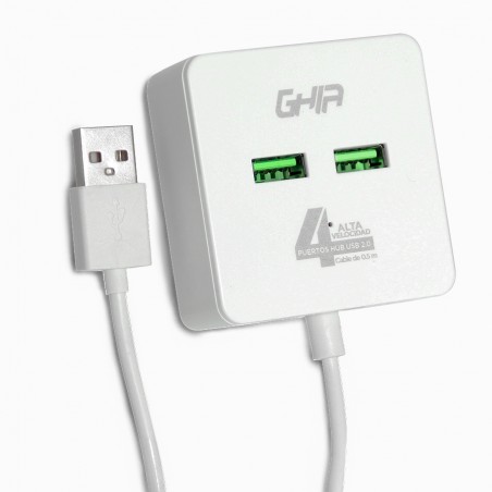 HUB USB 2.0 GHIA DE 4 PUERTOS / TRANS DE DATOS CABLE 50 CMS