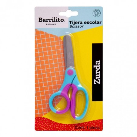 TIJERA ESCOLAR AC INOX BARRILITO 146-5NI ZURDOS ROMA 49623