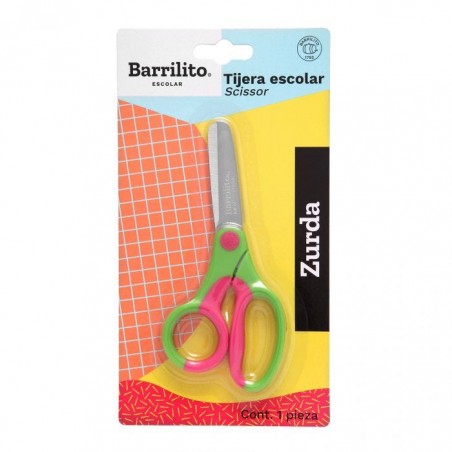TIJERA ESCOLAR AC INOX BARRILITO 146-5NI ZURDOS ROMA 49623