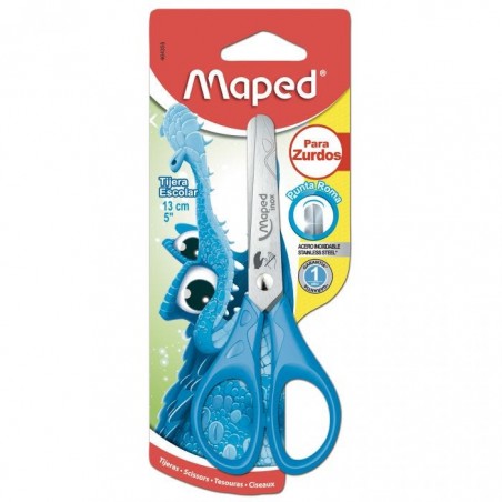 TIJERA ESCOLAR AC. INOX. MAPED 464355 ZURDA ESSENTIALS 13CMS 49644
