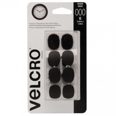 OVALOS SUJETADORES VELCRO 80027N 2.5X1.9 CM NEGRO C/6 117748