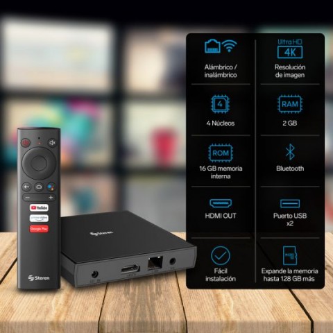 CONVERTIDOR DE TV A SMART TV GOOGLE BOX INTV-1000