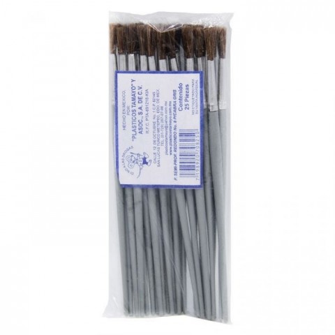 PINCEL SEMIPRO 1 PIEZA TAMAÑO 8 GRIS MANGO DE PLASTICO 19307