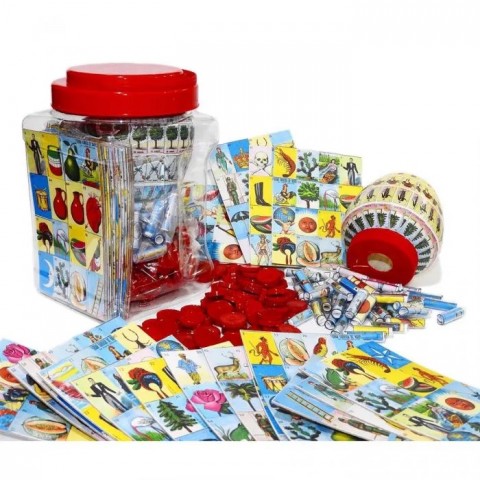 LOTERIA COMPLETA KIT 18 TAB./FICHAS BAR. Y TOMB 58182