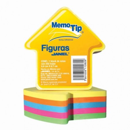 BLOCK MEMOTIP JANEL FLECHA 6.6X6.7CM 250 HJS 122205