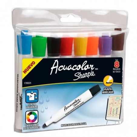 MARCADOR ACUARELO ACUACOLOR P/C SHARPIE BL/8 SURT 17308