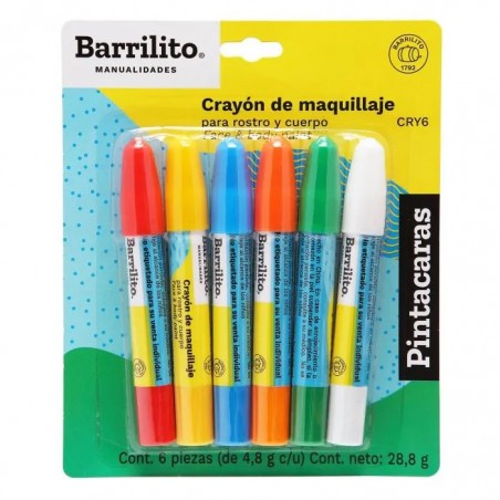 PINTA CARITAS BARRILITO CRY6 BL/6 COLS SURTID 088866
