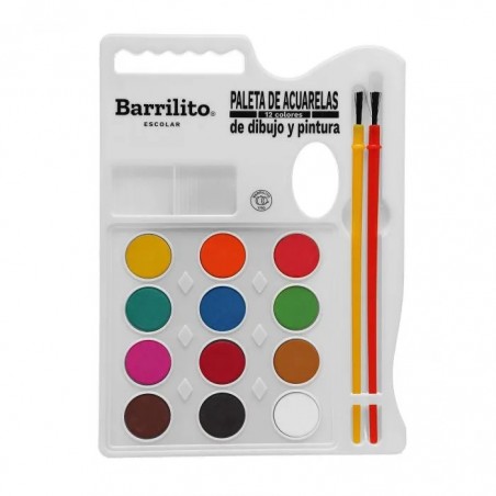 ACUARELA C/12 C/PINCEL BARRILITO ACP12 ESTUCHE 47924