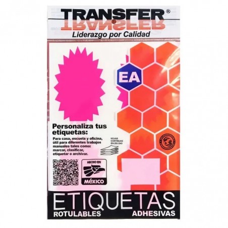 ETIQUETA FLOUREC.ROSA TRANSFER OFERTAS 64X102MM C/28 66684
